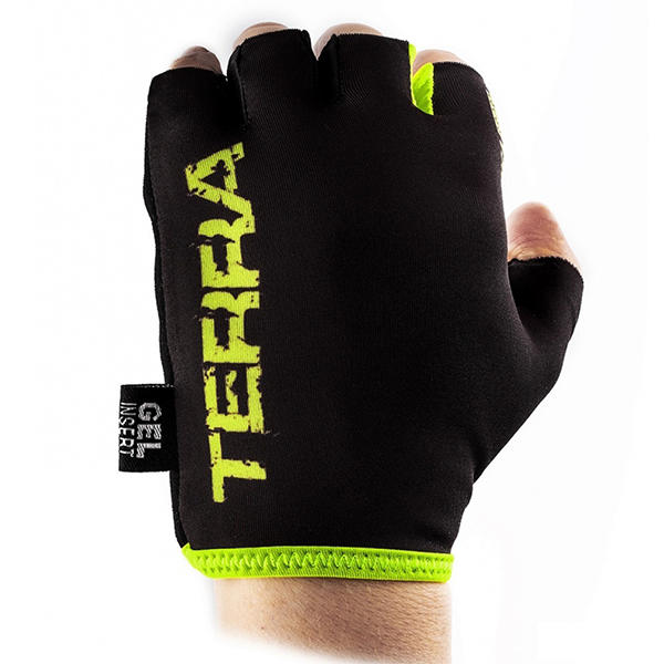Перчатки велосипедные Vinca VG 837 New Terra черные с зеленым (M)