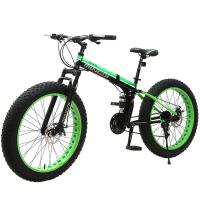 Фэт-байк GMINDI 24" складная рама, 21 скорость, Черно-Зеленый /AL