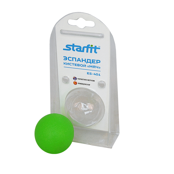Эспандер кистевой STARFIT ES-401 "Мяч", зеленый / 7337