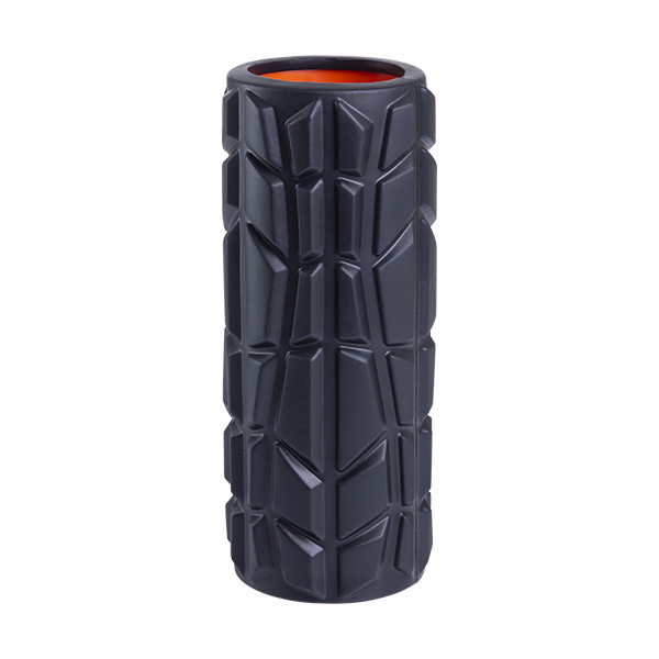 Ролик массажный STARFIT FA-509, 33x13,5 cм, высокая жесткость, черный/оранжевый / 16657