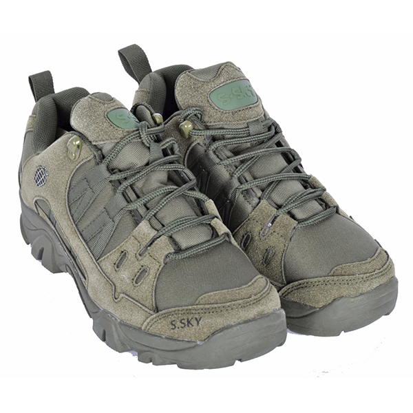 Кроссовки, S.SKY, комбинация ткань/замша, olive (41) / QYK-412