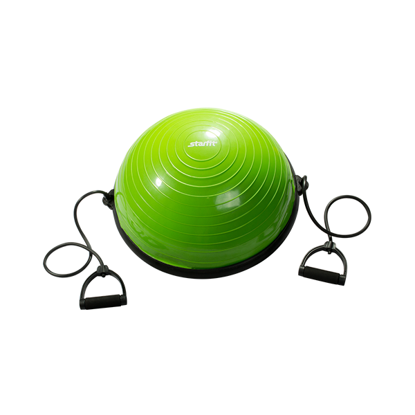 Полусфера "BOSU" STARFIT GB-501 с эспандерами, с насосом, зеленый/7270