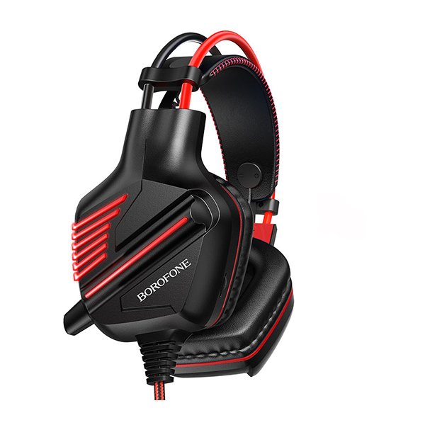 Наушники с микрофоном BOROFONE BO101 (3.5мм/USB) Красный