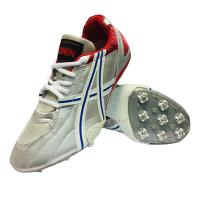 Шиповки Ronin р-р37, 8 шипов, дизайн Asics серо-белыйд/бега на любые дистанции / D363 11849