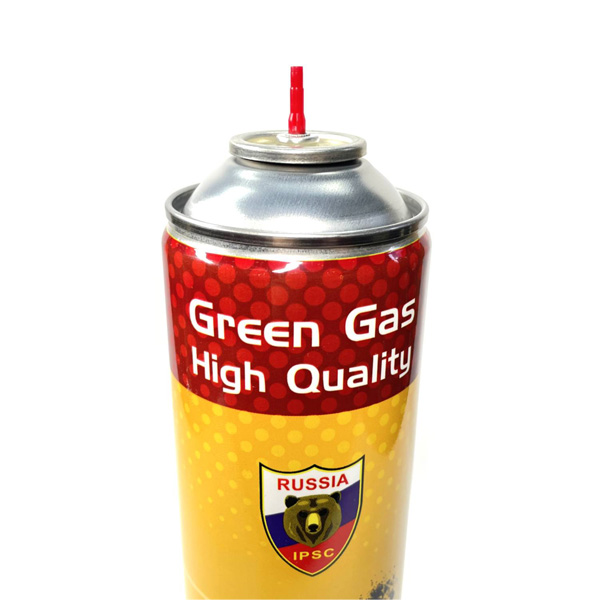 Газ Green Gaz 1000ml IPSC plastic valve (KPS) / FL-1000-IPSC-P