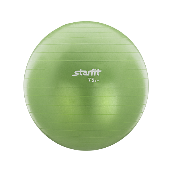 Фитбол STARFIT GB-104 75 см, 1200 гр, без насоса, зеленый (антивзрыв) / 16539