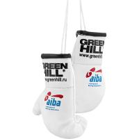 Сувенирные боксерские перчатки  AIBA белые (ONE SIZE) / AG-1008a