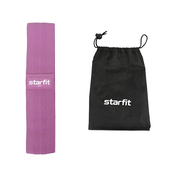 Мини-эспандер STARFIT ES-204 тканевый, низкая нагрузка, фиолетовый / 16663