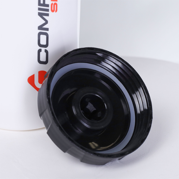 Бутылка велосипедная COMIRON RACE1 гоночная, силикон.клапан +уплотнит., пищ.PP, White 550ml / 735064