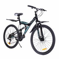 Велосипед 26" рама 18" 21sp KRYPTON PHANTOM чёрный зелёный мятный / 721179