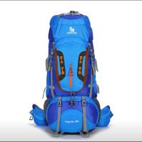 Рюкзак NORTH FACE туристический, 80л , В65*Ш33*Г26, алюм.вставки, дождевик, синий (133-001) / 703103