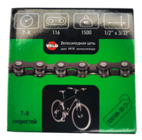 Цепь 1/2 X 3/32 116зв "VELO" для спортивн. велосипеда 7-8ск, с замком / 320100-35