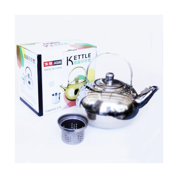 Чайник походный KETTLE, 2,0л, 18см, нерж.сталь, с ситечком, со свистком, в коробке / 304033