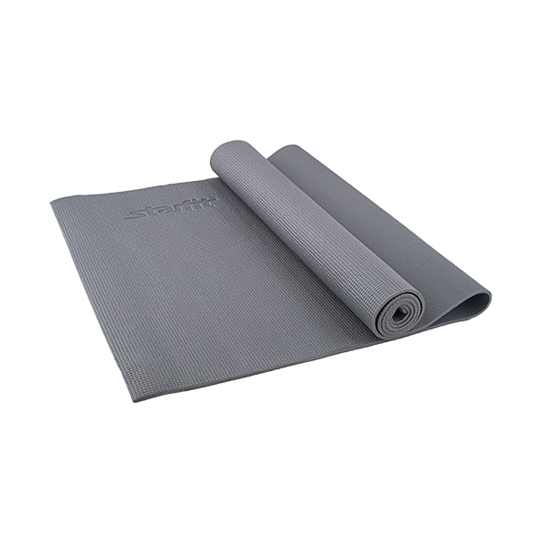 Коврик для йоги STARFIT FM-101 PVC 173x61x0,5 см, серый / 8833