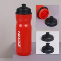 Бутылка для воды велосипедная ZEON WB066 силикон.клапан, пищ. hi-quality PP, 750ML цвет red / 735174