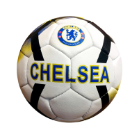 Мяч клубный CHELSEA(Челси) сине-желтый рисунок на белом фоне / СВ-13A 12949