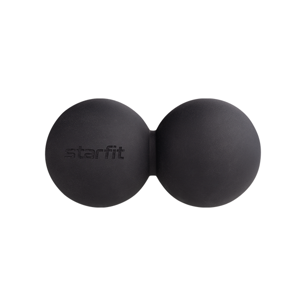 Мяч для МФР STARFIT RB-102, 6 см, двойной, черный / 16650