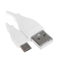 Кабель (A/microB) 1м  круглый 2.4А White