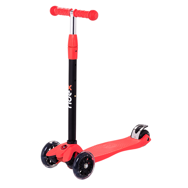 Самокат 3-х колесный RIDEX 3D Snappy 2.0 (120/80 мм), красный / 14410