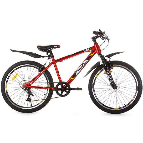 Велосипед Iron Fox Scout 24" 6ск, красный/чёрный