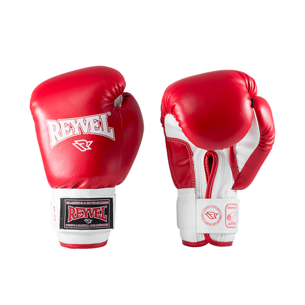 Перчатки боксерские REYVEL RV-101, 8oz, к/з, красный / 8913