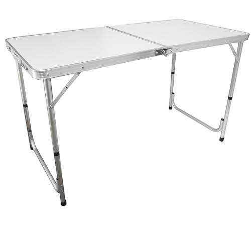 Стол-чемодан KUTBERT 120*60 регулир.h 55-70, две секции, алюм, МДФ HKTB-1030L, цвет белый / 304181