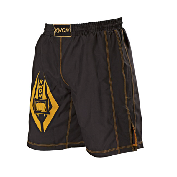 Шорты MMA Kwon Freefight Short black yellow logo (L) / 2000801