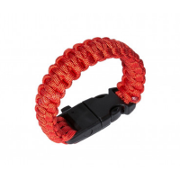 Браслет из паракорда (пряжка, свисток, огниво) Tactical Pro, red / 3003C