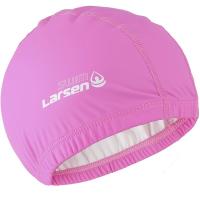 Шапочка плавательная Larsen Swim PU115 розовая / AL