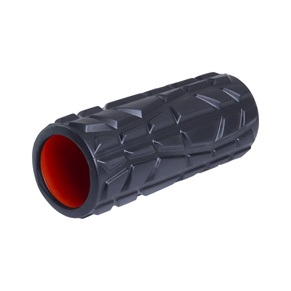 Ролик массажный STARFIT FA-509, 33x13,5 cм, высокая жесткость, черный/оранжевый / 16657