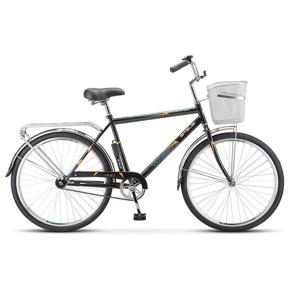 Велосипед Stels Navigator 26" 200 Gent Z010 Черный (с корзиной) (LU094044) (19") / 34076