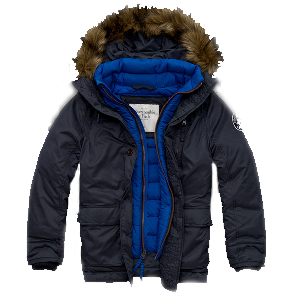 Куртка A&F зимняя, мод. 8015, black/blue (L) / aber8015black_blue