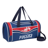Сумка спортивная, 3 отдела на молниях, наружный карман, цвет синий/красный / 4675422