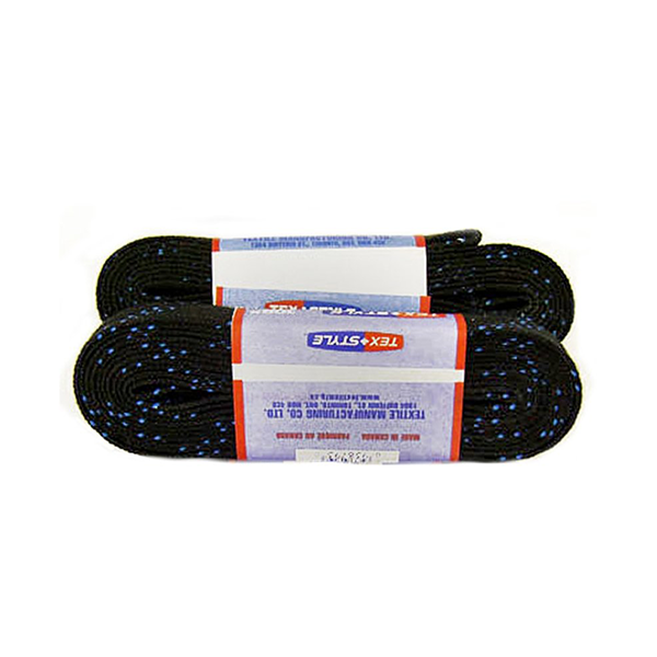 Шнурки для коньков Tex Style с пропиткой черные 2,74 м / 7780
