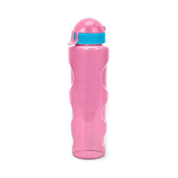Бутылка для воды "LIFESTYLE" со шнурком, 700 ml., anatomic, прозрачно/розовый / КК0161