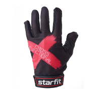 Перчатки для фитнеса Starfit WG-104, с пальцами, черный/красный (M) / 20815