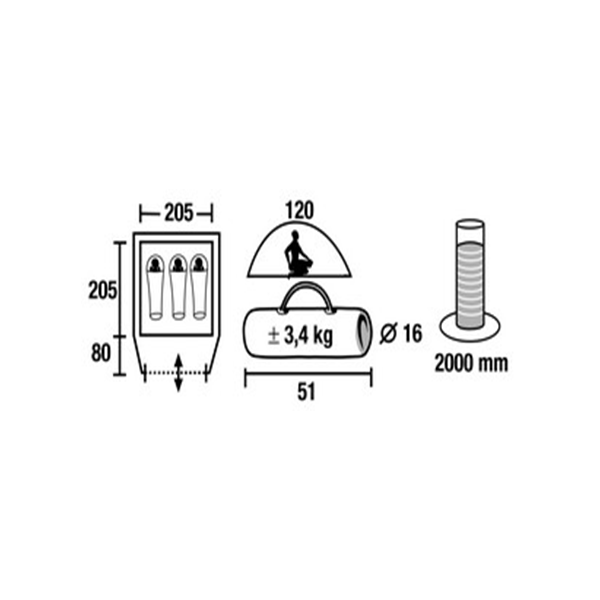 Палатка Green Glade Nida 3 / 34401
