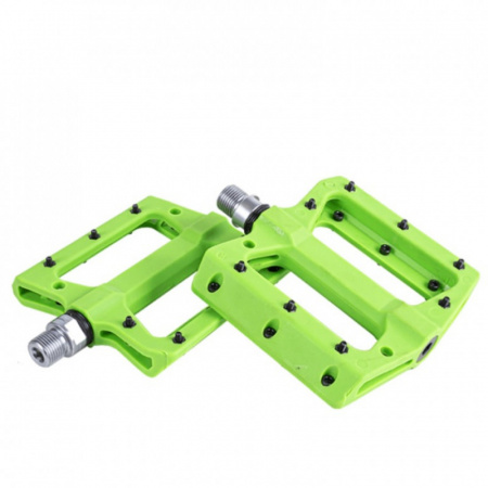 Педали нейлон со сьемными шипами, подш. пром, 9/16",357гр N-5 green / TT