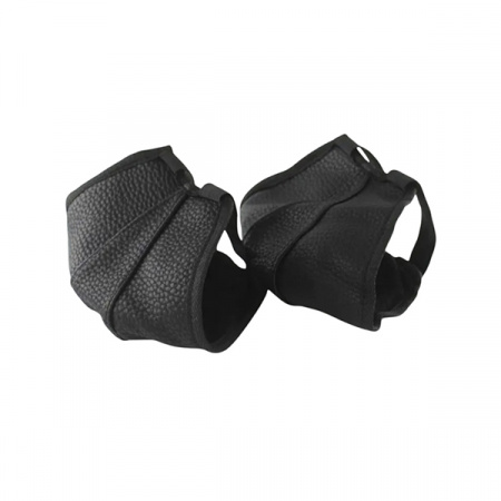 Наколенники зимние мягкие, из иск. кожи, 25*17см., цв. черный (100) / 98847