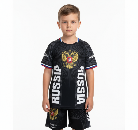 Комплект майка/шорты RUSSIA(TR)3010 детский, черный 152(8-9л) / WS