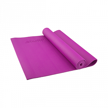 Коврик для йоги STARFIT FM-101 PVC 173x61x0,3 см, фиолетовый / 8829