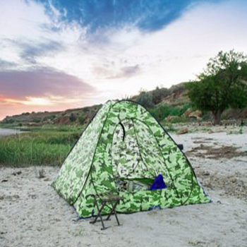 Палатка автомат летняя, размер 2.0 х 2.0м. h -1.80м, с дном, моск. сетка, цвет камуфляж / 100009