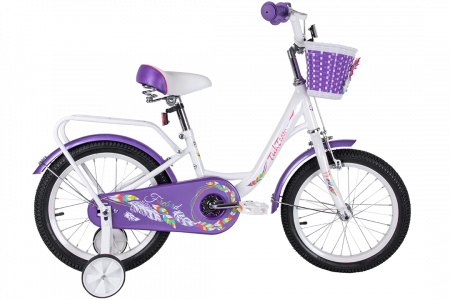 Велосипед TechTeam Firebird 16" бело-фиолетовый (сталь) / TT