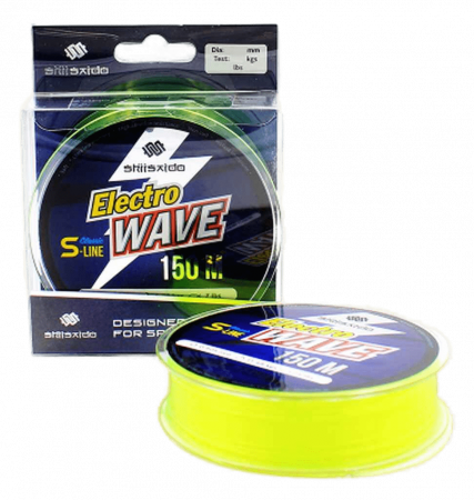 Леска "Shii Saido" Electro wave, L-150 м, d-0,496 мм, test-16,85 кг, желтая / SSE150-0,496