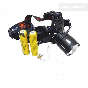 Фонарь налобный аккумуляторный HT-692-P50 zoom / 15720