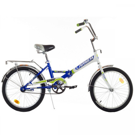 Велосипед Larsen Way 20" (17,20") Синий/белый (cкладной)