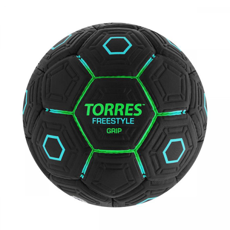 Мяч футб. TORRES Freestyle Grip, F323765, р.5, 32 панели. PU, ручная сшивка, черно-желт-красн / БМ