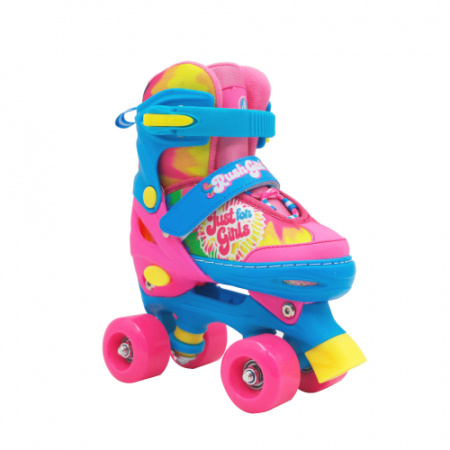 Раздвижные роликовые коньки КВАДЫ JUST pink (S (29-32)) / Alcap