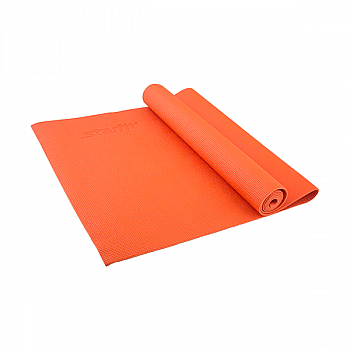 Коврик для йоги STARFIT FM-101 PVC 173x61x0,4 см, оранжевый / 8832