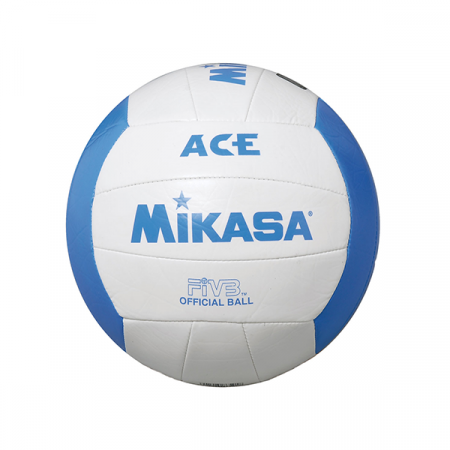 Мяч волейбол Mikasa ACE, №5, шитый, бело-голубой / 10578